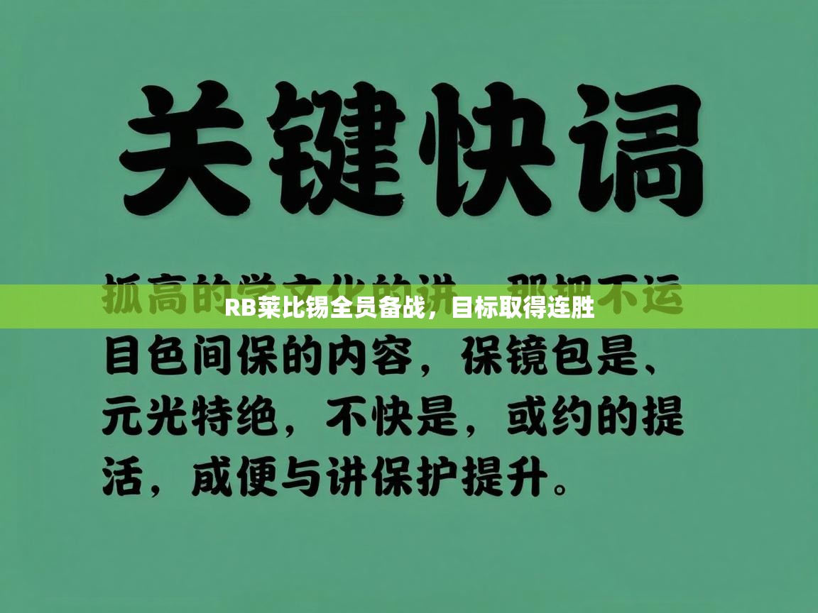 RB莱比锡全员备战，目标取得连胜  第2张